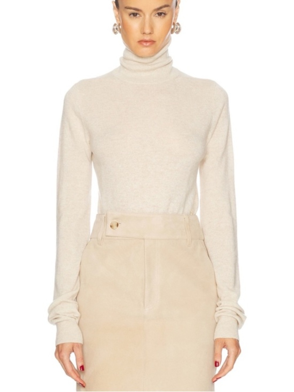 Eterne Sweater Etienne Turtleneck in Oatmeal Cream
